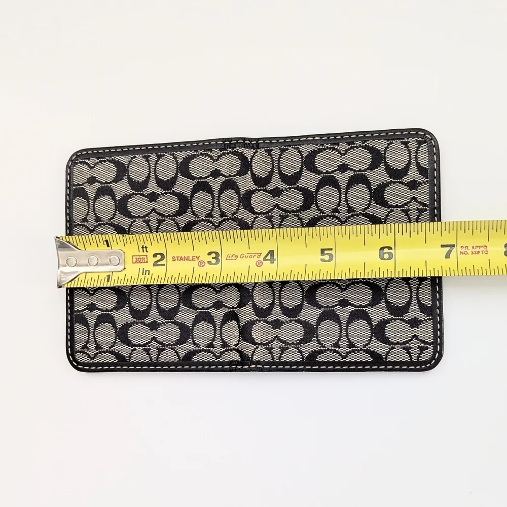 Coach Vintage Y2K Signature Logo Card/Photo Holder with 2 Plastic Covered Slots - Picture 8 of 13